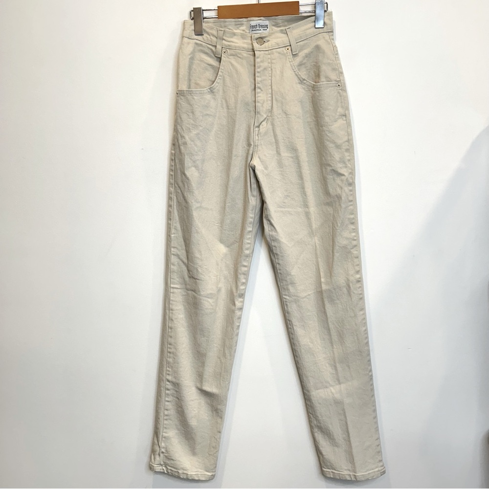 Vintage 90s French Dressing Khaki High Rise Straight Leg Mom Jeans